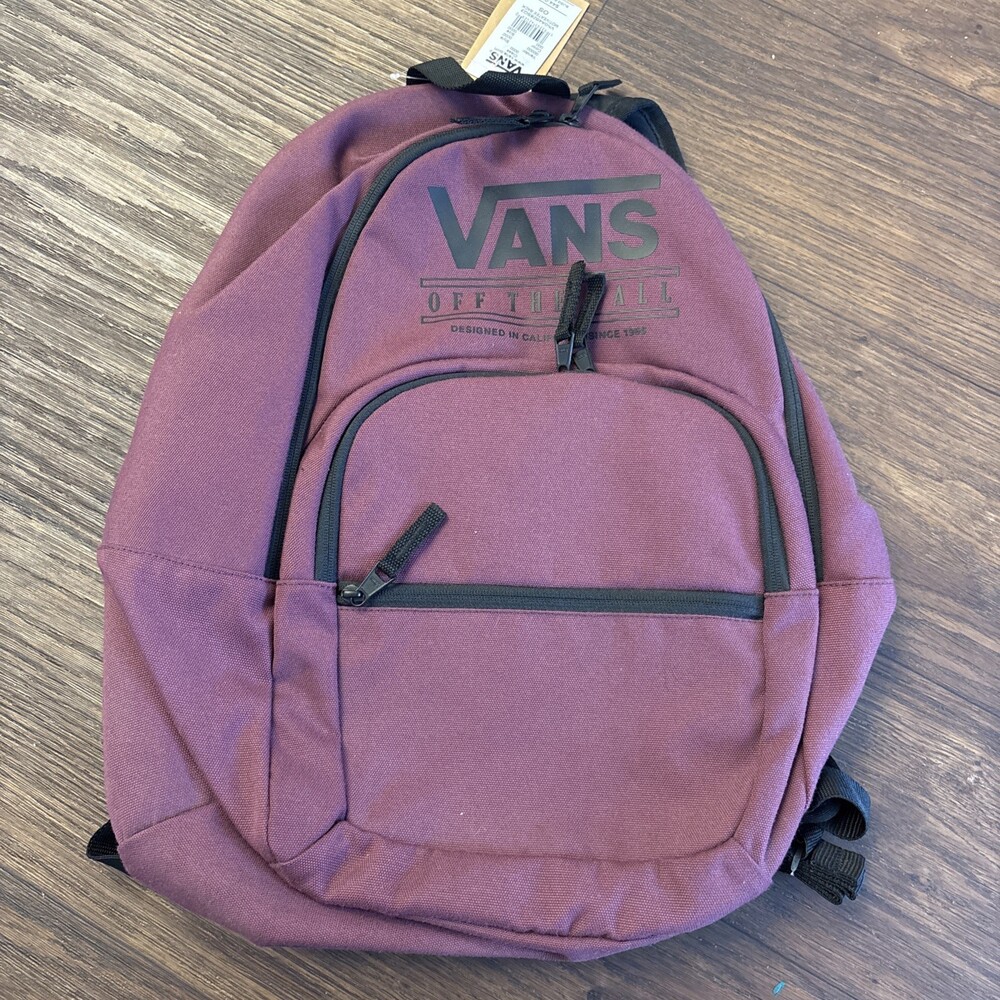 NWT Vans Motiveatee Backpack School Laptop Travel Bag VN0A4B28SQ3 Tawny Port Red